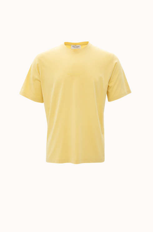 Naptime 半袖SHIRTS-YELLOW Campus Lover Vintage Yellow Crop Short-Sleeved Ringer T